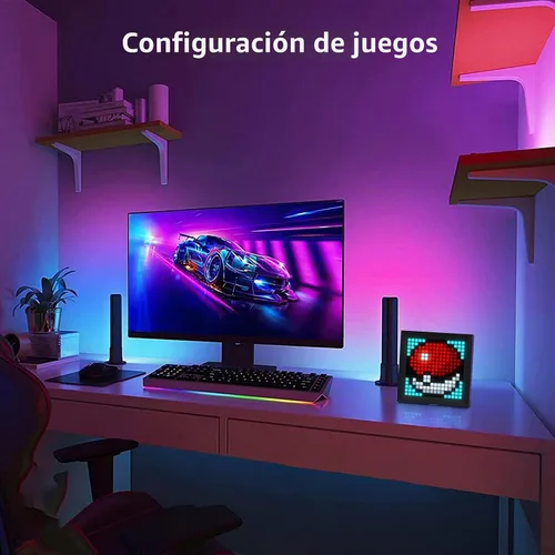 Vista 7 de Divoom Panel de visualización de píxeles de luz LED adecuado para barras de luz RGB, control inteligente de aplicación con animación genial