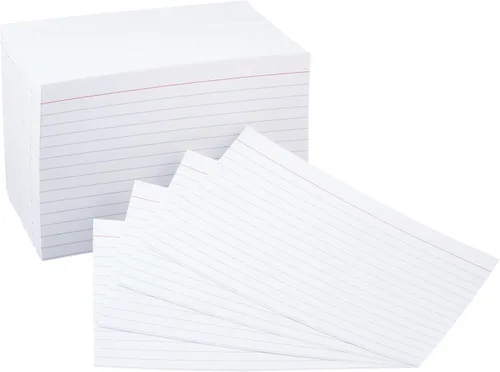 Vista 10 de Amazon Basics Tarjetas de índice rayadas, 1000 unidades, 10 paquetes de 100, blancas, 3 x 5 pulgadas
