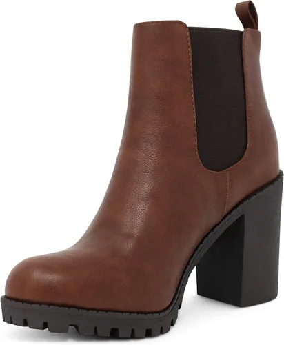 Vista 4 de MARCOREPUBLIC Botines de tacón apilados con punta redonda para mujer de Geneva