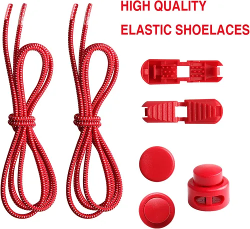 Vista 2 de UPINS 10 pares de cordones elásticos para zapatos, sin corbata, ajustable, de goma