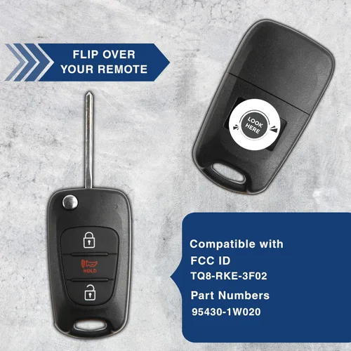 Vista 5 de 2 llaves de coche remotas para Kia (TQ8-RKE-3F02)