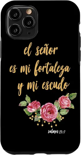 Vista 28 de Carcasa para iPhone 11 Salmos El Señor Es Mi Fortaleza Biblia Cristiana