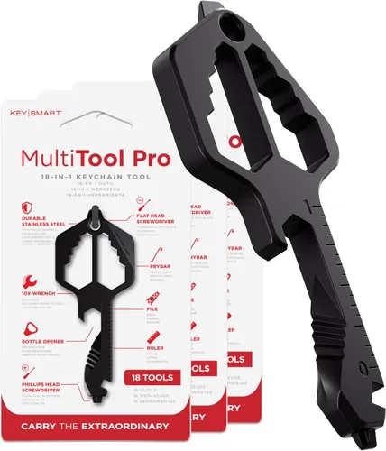 Vista 11 de KeySmart MultiTool - Herramienta multiusos 5 en 1 para llavero con abridor de cajas, regla, barra de palanca, destornillador Phillips y cabeza