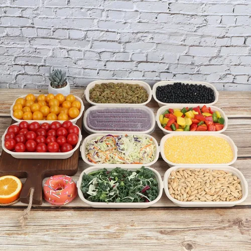 Vista 7 de Tazones desechables de 17 onzas con tapas Contenedor de preparación de comida de bagazo, paquete de 50