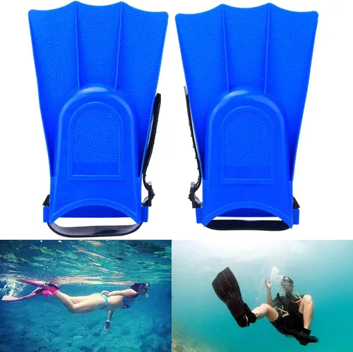 Vista 3 de Aletas de entrenamiento de natación, 1 par de aletas de natación para niños, aletas de natación para niños, buceo, esnórquel, aletas cortas