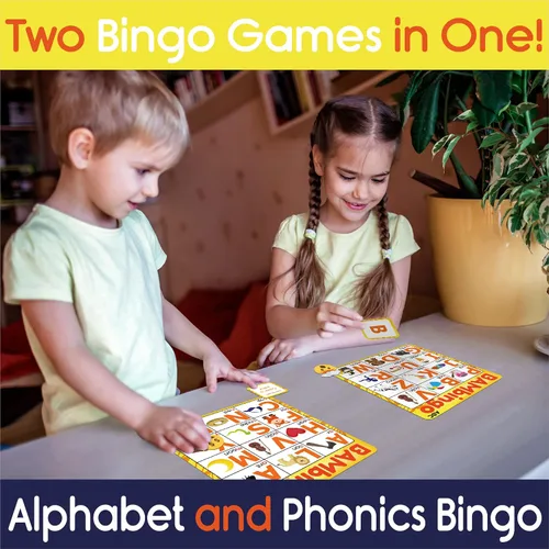 Vista 8 de THE BAMBINO TREE BAMBingo Sight Words Plus Alphabet - Aprender a leer ABC y juegos educativos de vocabulario