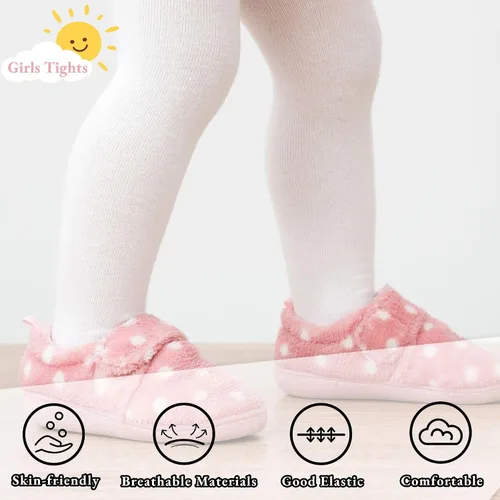 Vista 4 de Medias para bebés y niñas recién nacidas (0 a 24 meses), paquete de 3 medias de algodón de punto para bebés