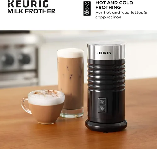 Vista 5 de Espumador Independiente Keurig Funciona con Leche No Láctea, Espumado Caliente y Frío, 6 Oz, Negro