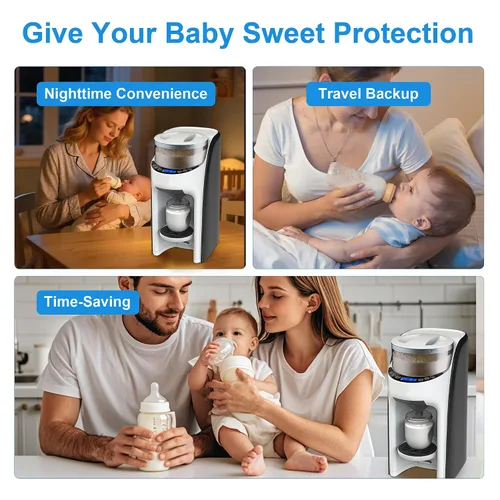 Vista 7 de 3 juegos de embudo de repuesto compatibles con Baby Brezza Formula Pro Advanced Embudo y tapa de repuesto, no compatible con la máquina mezcladora