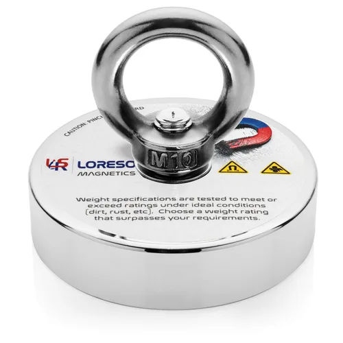 Vista 8 de LORESO - Kit de pesca con imán con estuche, kit completo de pesca con imán de doble cara 880 libras, una cara 550 libras, cuerda + mosquetón