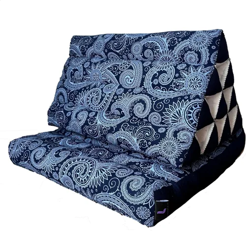 Vista 52 de Leewadee - Cojín Tailandés plegable para el suelo con respaldo para TV, sala de estar, colchón para exterior, 65.7 x 20.9 x 11.8 pulgadas, Kapok