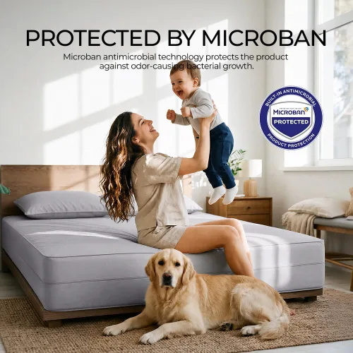 Vista 2 de FAUNNA Funda de colchón 100% algodón, a prueba de insectos y ácaros, protección hipoalergénica y antibacteriana, funda de colchón de seis lados
