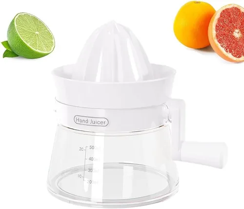 Vista 9 de Exprimidor manual de cítricos de limón 2 en 1, exprimidor manual de jugo de limón, lima, cítrico, naranja, máquina multifunción con contenedor