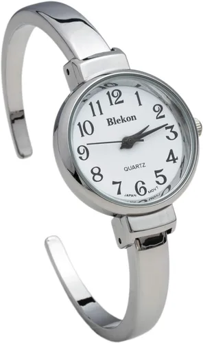 Vista 3 de Collections Quartz Womens 26mm Delicate Metal Cuff Bangle Watch Plateado
