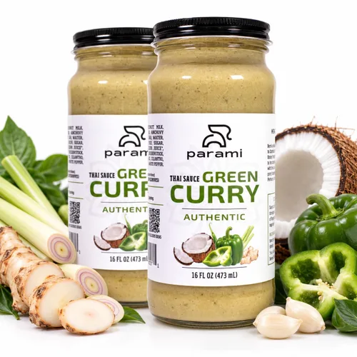 Vista 21 de Parami Salsa de curry tailandés tamaño 16 onzas (sin gluten, sin lácteos, sin nueces) (paquete de 1, verde)
