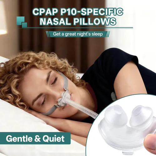 Vista 5 de Cojín nasal de repuesto para ResMed Airfit P10, compatible con la máscara original Airfit P10 CPAP, sellado confiable y ajuste perfecto, reemplazo
