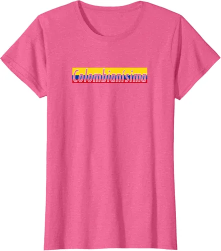 Vista 57 de Camisas Colombianisima Colombia para mujer Bandera de Colombia, Negro, S
