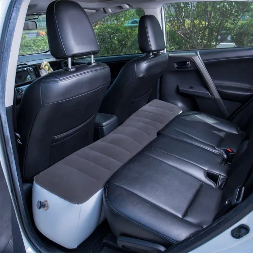 Vista 9 de FMS - Colchón hinchable de viaje para auto, para asiento trasero, cojín para cama de aire, sofá de aire, Azul