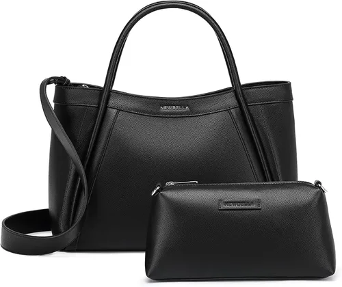 Vista 18 de NEWBELLA Kelly Bolsa Tote de Cuero Vegano para Mujeres - Elegante Bolsa Versátil de Transporte con Asa Superior, Bolso de Hombro Hobo con Monedero