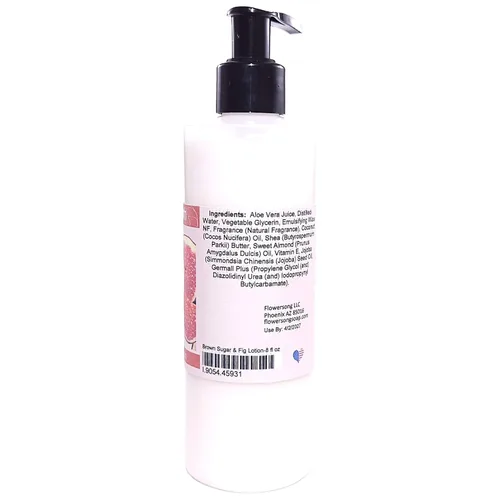Vista 4 de Loción de azúcar morena e higo (8 onzas) - Fragancia natural - Se absorbe rápidamente con un rico aroma afrutado