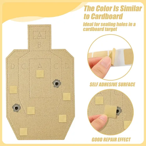 Vista 3 de Qilery 9000 calcomanías cuadradas autoadhesivas de tiro para pastores blancos de 0.87 pulgadas para rango de pistola, accesorios de práctica