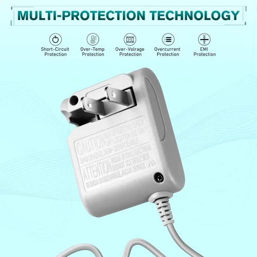 Vista 2 de DS Lite Reemplazo de carga para Nintendo DS Lite, adaptador de corriente de enchufe de pared de cargador de CA compatible con NDSL