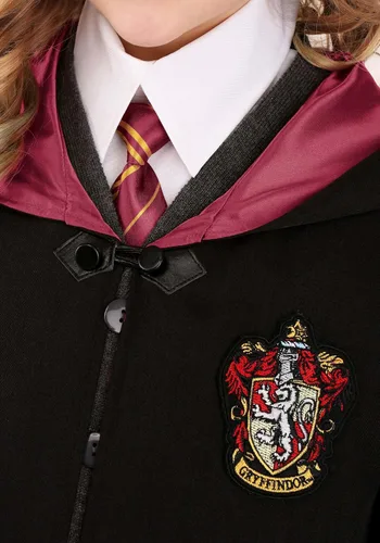 Vista 5 de Disfraz de Hermione Granger de Harry Potter de lujo para niños, bata de Hermione Gryffindor, bata de mago con capucha