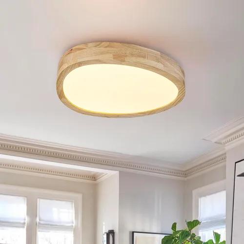 Vista 16 de EDISLIVE Lámpara de techo LED de vidrio nublado con montaje empotrado, luz blanca ajustable en 5 pasos, lámpara de techo redonda moderna de 11.4