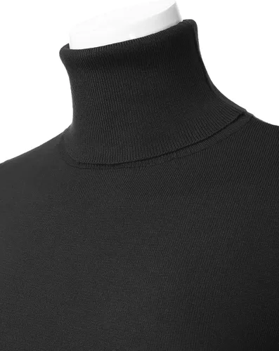 Vista 4 de LALABEE Suéter de punto elástico de manga larga para mujer, cuello alto, ajustado (S-XXL)