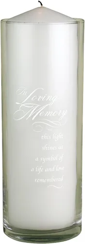 Vista 2 de Hortense B. Hewitt in Loving - Jarrón de cristal con memoria: esta luz brilla como un símbolo de vida y amor recordado, 9 x 3 pulgadas