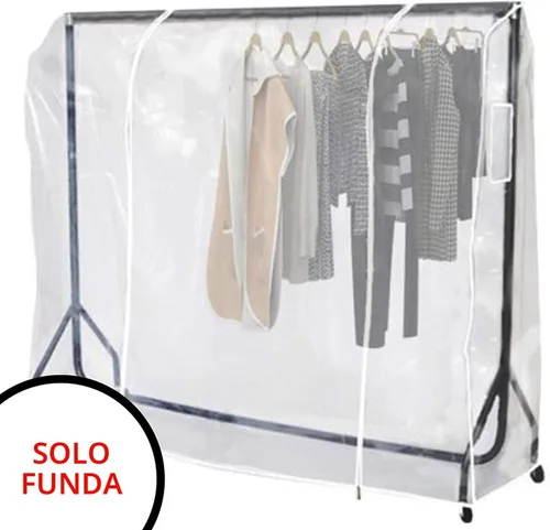 Vista 8 de Ruibo Funda Transparente para Perchero de Ropa, Funda para Perchero de Ropa con 2 Cremalleras Duraderas/Ropa Impermeable, Protector a Prueba
