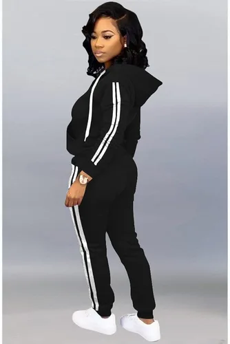Vista 6 de TOPSRANI Conjunto de dos piezas para mujer conjunto de sudadera con capucha y pantalones deportivos a juego