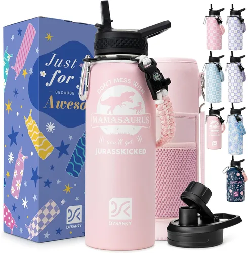 Vista 41 de DYSANKY Botella de agua aislada de 32 onzas, metal al vacío de acero inoxidable grueso, jarra de agua deportiva portátil para gimnasio y senderismo