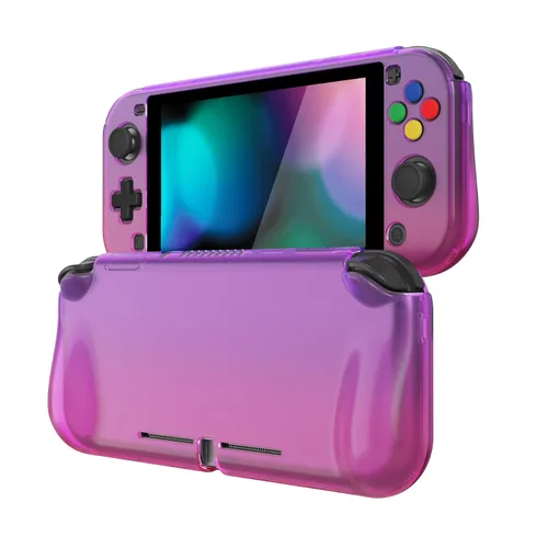 Vista 60 de PlayVital ZealProtect Protective Case for Nintendo Switch Lite, Ergomomic Grip Hard Cover - Durable Shock-absorbent Shock-Absorption Anti-Scratch