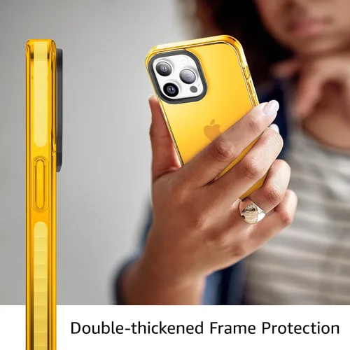 Vista 5 de ROYBENS Funda transparente para iPhone 15 Pro, funda para teléfono con protector de pantalla de vidrio + protector de lente de cámara, accesorios