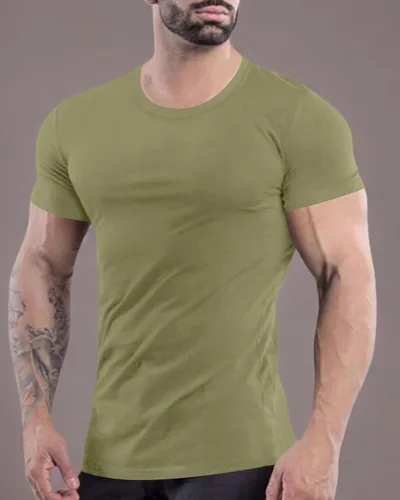 Vista 5 de Uni Clau Camisetas musculares para hombre, camisetas de manga corta a la moda, camiseta de entrenamiento atlético para gimnasio
