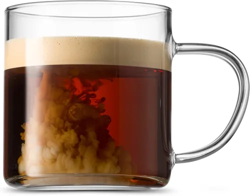 Vista 3 de Juego de tazas de café de vidrio - 14oz, juego de 4