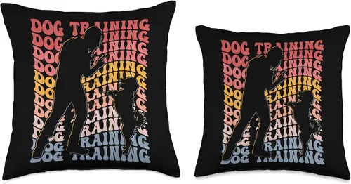 Vista 3 de Dog Training Dog Trainer Dog Agility Gifts Training Groovy Trainer Dog Agility - Almohada de 16 x 16 pulgadas, multicolor
