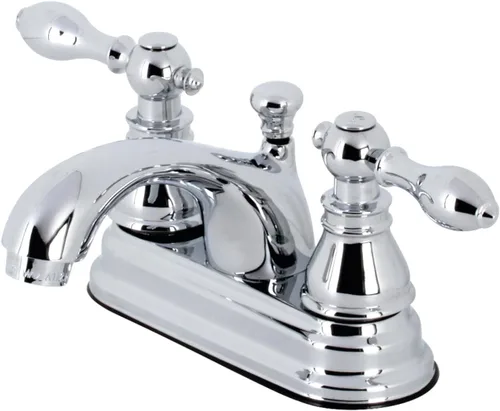 Vista 3 de Kingston Brass KB2608ACL American Classic - Grifo de baño central de 4 pulgadas, níquel cepillado