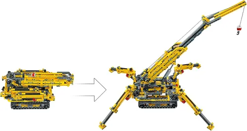 Vista 6 de LEGO Technic 42097 Kit de construcción de grúa sobre orugas compacta (920 piezas)