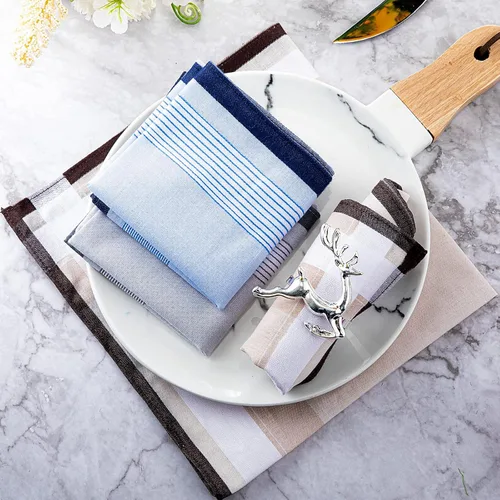 Vista 5 de Pañuelo de 24 piezas para hombre pañuelo a cuadros para hombre suave regalo para hombres talla única Multi color talla única