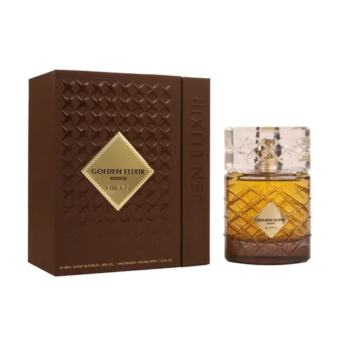 Vista 3 de RiiFFS Golden Elixir Reserve - Warm Spicy, Gourmand, Oud - Extrait de Parfum Vial Spray para mujeres y hombres, 0.10 onzas / 0.1 fl oz