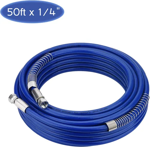 Vista 7 de FUNTECK Manguera de pintura sin aire mejorada de 50 pies para pulverizadores Graco, trenzado de alambre de latón reforzado, 4300 PSI