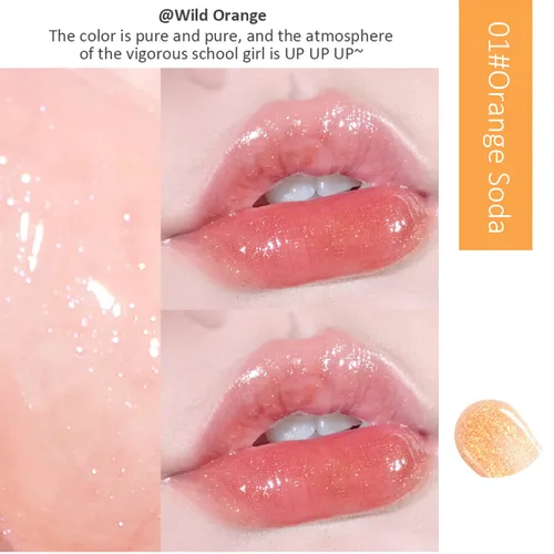 Vista 2 de Fruit Pearlescent - Aceite de labios voluminoso, cuidado de labios, kit de brillo de labios mini Pearl & Shimmer para el cuidado de los labios 01#