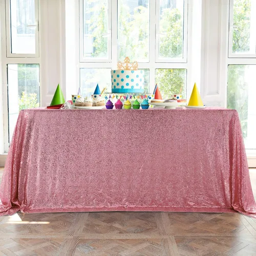 Vista 12 de Mantel de lentejuelas de 50 x 50 pulgadas, mantel negro brillante con purpurina brillante y secuencia metálica, para decoración de fiesta