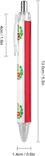 Vista 2 de Bolígrafo de bandera peruana, bolígrafos retráctiles, bolígrafos de trabajo, bolígrafo de bola rodante para oficina y hogar, 1 unidad