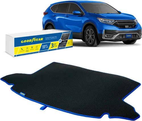 Vista 12 de Goodyear Forro de tapete de carga de ajuste personalizado para Honda CR-V 2012-2016 – Forro de maletero resistente, forma de diamante, equipaje