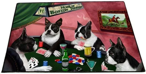 Vista 30 de Doggie of the Day Boston Terrier Dogs Floor Mat - 4th of July Independence Day - Best Dog Doormat - Protector Decor - Unique Portrait Art - Premium