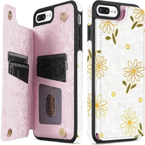 Vista 18 de NNH Funda tipo cartera compatible con iPhone Xs Max con bloqueo RFID, ranuras para tarjetas, folio de piel sintética, función atril, doble cierre