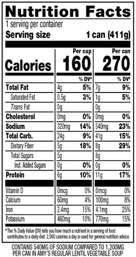 Vista 11 de Amy’s - Sopa vegana ligera en sodio con lentejas y verduras, sin gluten, hecha con verduras orgánicas, sopa enlatada, 14.5 oz (paquete de 12)